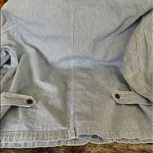 Vintage Retro Liz Claiborne Ticking Stripe Jacket size S/M or L it runs Large